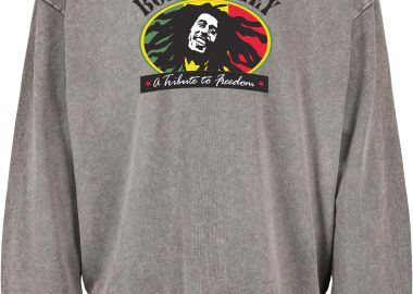 Oversized Premium Hoodie Bob Marley Art1 Rock Avenue Asphalt - Rock Avenue - 
