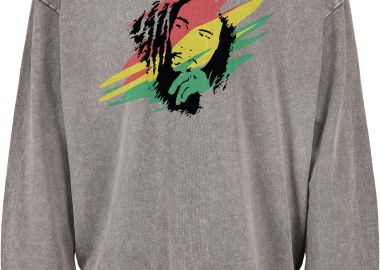 Oversized Premium Hoodie Bob Marley Art2 Rock Avenue Asphalt - Rock Avenue - 