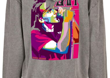 Oversized Premium Hoodie Eddie Vedder Pearl Jam Rock Avenue Asphalt - Rock Avenue - 