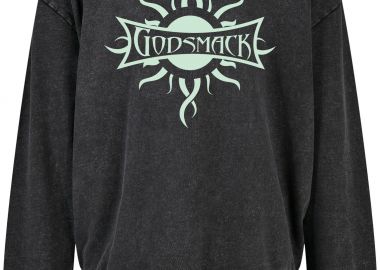 Oversized Premium Hoodie Godsmack Rock Avenue Black - Rock Avenue - 