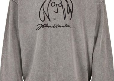 Oversized Premium Hoodie John Lennon Face Art Rock Avenue Asphalt - Rock Avenue - 