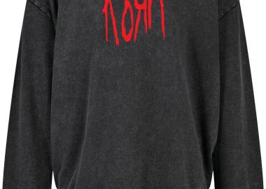 Oversized Premium Hoodie Korn Band Logo Rock Avenue Black - Rock Avenue - 