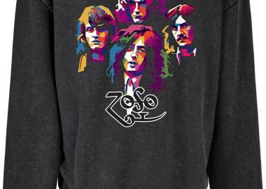 Oversized Premium Hoodie Led Zep 1 Rock Avenue Black - Rock Avenue - 