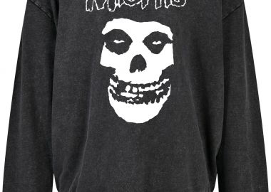Oversized Premium Hoodie Misfits Skull Rock Avenue Black - Rock Avenue - 