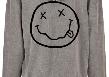 Oversized Premium Hoodie Nirvana Logo Album Art Rock Avenue Asphalt - Rock Avenue - 