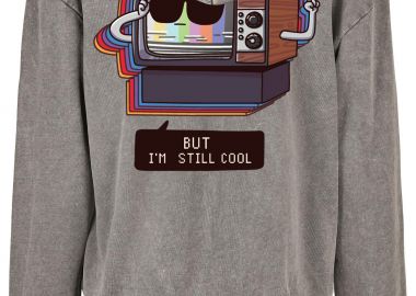 Oversized Premium Hoodie Old But Still Cool Pop Culture Asphalt - Pop Culture - 