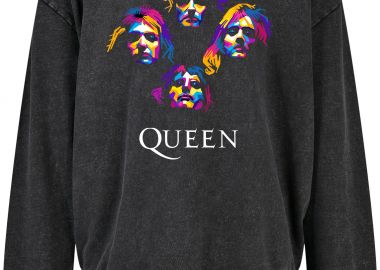 Oversized Premium Hoodie Queen Art3 Rock Avenue Black - Rock Avenue - 