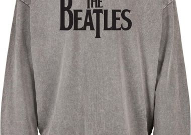 Oversized Premium Hoodie The Beatles Logo Name Art Rock Avenue Asphalt - Rock Avenue - 