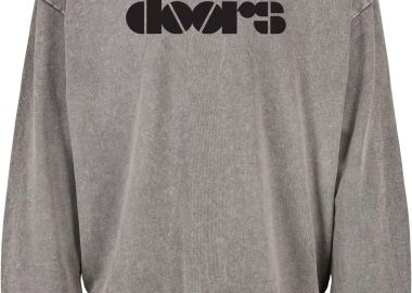 Oversized Premium Hoodie The Doors Band Logo Name Rock Avenue Asphalt - Rock Avenue - 