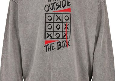 Oversized Premium Hoodie Think Outside The Box White Pop Culture Asphalt - Pop Culture - 