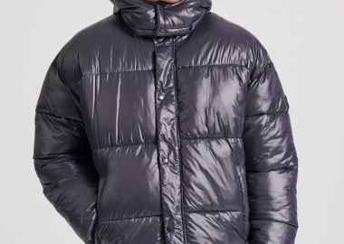Oversized puffer μπουφάν με αποσπώμενη κουκούλα - FUNKY BUDDHA - 