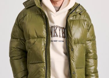 Oversized puffer μπουφάν με αποσπώμενη κουκούλα - FUNKY BUDDHA - 