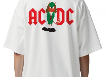 Oversized T-Shirt ACDC Art1 Rock Avenue White - Rock Avenue - 