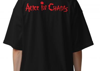 Oversized T-Shirt Alice In Chains Logo Name Art Rock Avenue Black - Rock Avenue - 