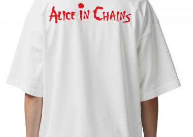 Oversized T-Shirt Alice In Chains Logo Name Art Rock Avenue White - Rock Avenue - 