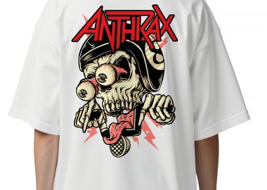 Oversized T-Shirt Anthrax Rock Avenue White - Rock Avenue - 