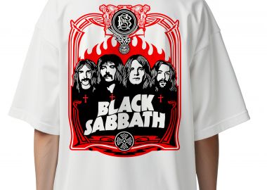 Oversized T-Shirt Black Sabbath Art Design1 Rock Avenue White - Rock Avenue - 