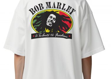 Oversized T-Shirt Bob Marley Art1 Rock Avenue White - Rock Avenue - 