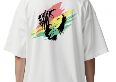 Oversized T-Shirt Bob Marley Art2 Rock Avenue White - Rock Avenue - 