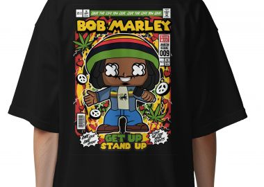 Oversized T-Shirt Bob Marley Pop Culture Black - Pop Culture - 