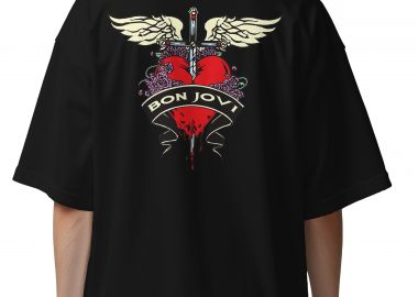 Oversized T-Shirt Bon Jovi Art1 Rock Avenue Black - Rock Avenue - 