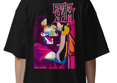 Oversized T-Shirt Eddie Vedder Pearl Jam Rock Avenue Black - Rock Avenue - 