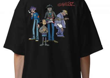 Oversized T-Shirt Gorillaz Art1 Rock Avenue Black - Rock Avenue - 
