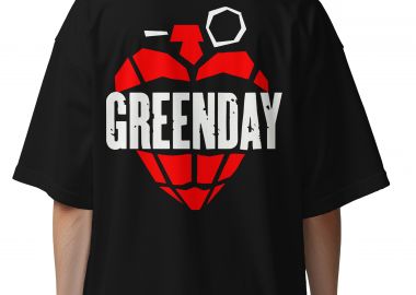 Oversized T-Shirt Green Day Grenade Rock Avenue Black - Rock Avenue - 