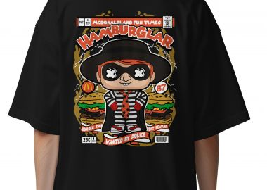 Oversized T-Shirt Hamburglar Pop Culture Black - Pop Culture - 