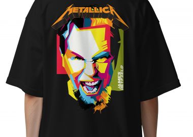 Oversized T-Shirt James Hetfield 1 Rock Avenue Black - Rock Avenue - 