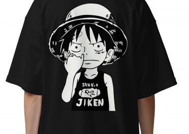 Oversized T-Shirt Kid Luffy One Piece Pop Culture Black - Pop Culture - 