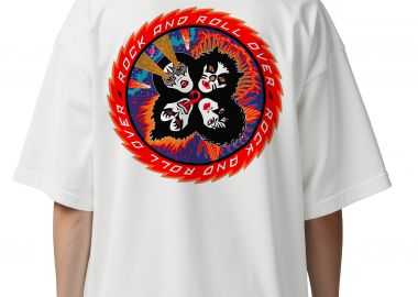 Oversized T-Shirt KISS Rock N Roll Rock Avenue White - Rock Avenue - 
