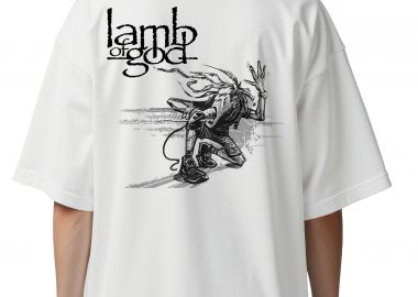 Oversized T-Shirt Lamb Of God Rock Avenue White - Rock Avenue - 