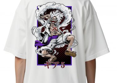 Oversized T-Shirt Luffy Gear 5 Pop Culture White - Pop Culture - 