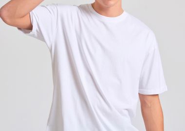 Oversized t-shirt με δίπλωμα στο μανίκι - FUNKY BUDDHA - 