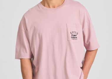 Oversized t-shirt με γραφικό τύπωμα στην πλάτη - FUNKY BUDDHA - 