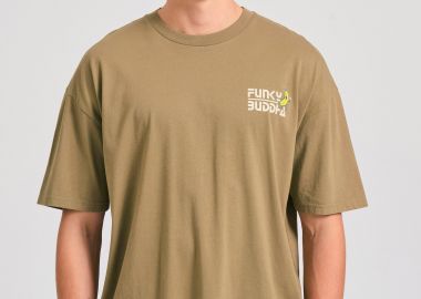 Oversized t-shirt με graphic τύπωμα στην πλάτη - FUNKY BUDDHA - 