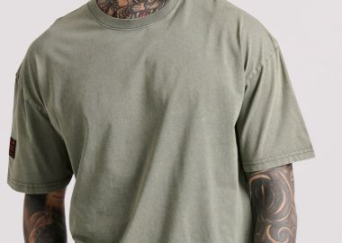 Oversized t-shirt με text artwork τύπωμα στην πλάτη - FUNKY BUDDHA - 