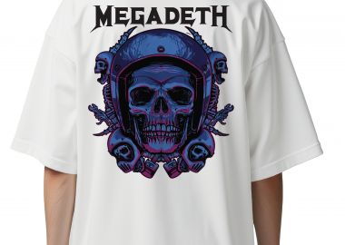 Oversized T-Shirt Megadeth Art2 Rock Avenue White - Rock Avenue - 