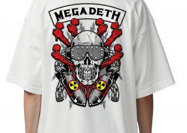 Oversized T-Shirt Megadeth Art3 Rock Avenue White - Rock Avenue - 