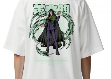 Oversized T-Shirt One Piece Monkey D. Dragon Pop Culture White - Pop Culture - 