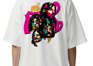 Oversized T-Shirt Pink Floyd 1 Rock Avenue White - Rock Avenue - 