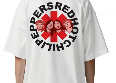 Oversized T-Shirt Rhcp Art2 Rock Avenue White - Rock Avenue - 