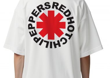 Oversized T-Shirt Rhcp Band Logo Art Rock Avenue White - Rock Avenue - 