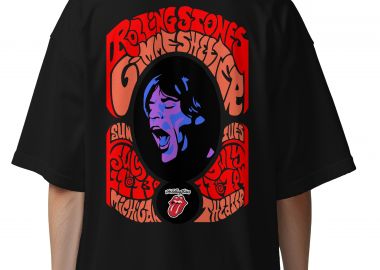 Oversized T-Shirt Rolling Stones Art1 Rock Avenue Black - Rock Avenue - 