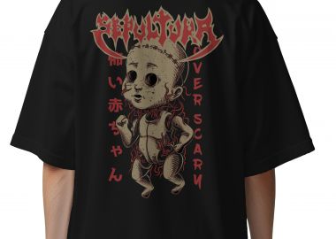 Oversized T-Shirt Sepultura Doll Rock Avenue Black - Rock Avenue - 