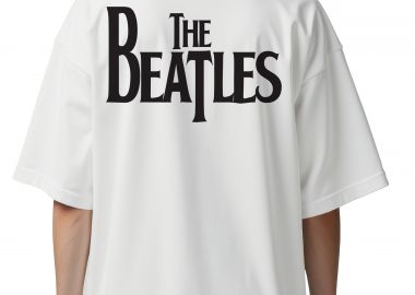Oversized T-Shirt The Beatles Logo Name Art Rock Avenue White - Rock Avenue - 