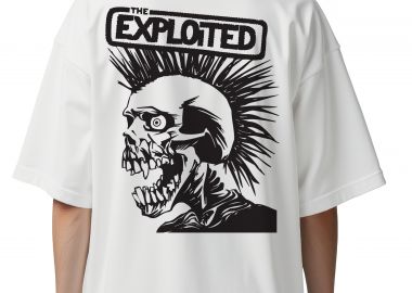Oversized T-Shirt The Exploited B W Rock Avenue White - Rock Avenue - 