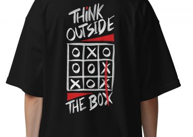 Oversized T-Shirt Think Outside The Box Black Pop Culture Black - Pop Culture - 