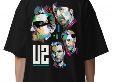 Oversized T-Shirt U2 Art1 Rock Avenue Black - Rock Avenue - 